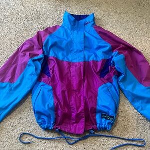 Purple and blue wind breaker jacket